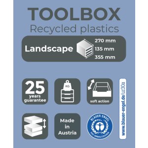 Exacompta TOOLBOX opbergmodule 3 laden regenboog 13,5 cm hoog