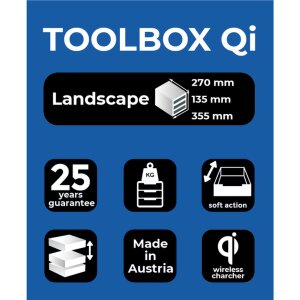 Exacompta TOOLBOX MINI 4 laden Qi laadstation regenboog