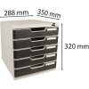 Exacompta ladebox MODULO A4 zwart 5 afsluitbare lades