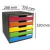 Exacompta ladebox MODULO A4 5 afsluitbare laden Harlekin glanzend