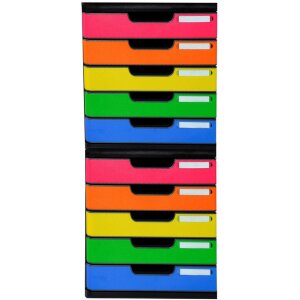 Exacompta 301798D Ladebox MODULO A4 5 gesloten laden regenboog