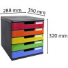 Exacompta 301798D Ladebox MODULO A4 5 gesloten laden regenboog