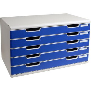 Exacompta ladebox MODULO A3 5 gesloten laden Blauw