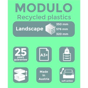 Exacompta ladebox MODULO A3 10 gesloten laden steengrijs