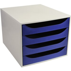 Exacompta ECOBOX ladebox met 4 laden middernachtblauw...