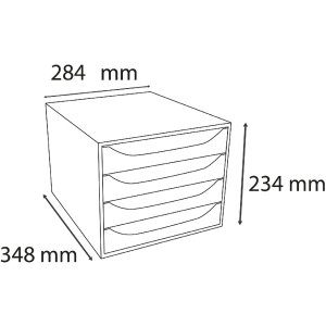 Exacompta ECOBOX 4 laden framboos 348x284x234mm DIN A4