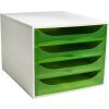 Exacompta OBOX ladebox 4 laden appelgroen 348x284x234 mm