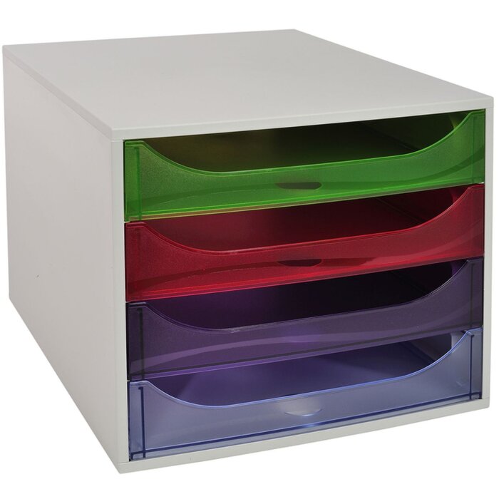 Exacompta ECOBOX ladebox 4 laden regenboog