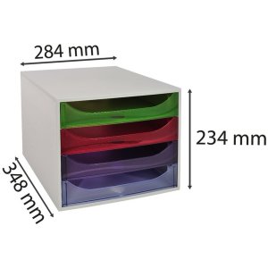 Exacompta ECOBOX ladebox 4 laden regenboog