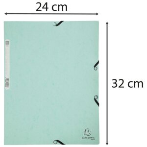 Exacompta 55533E Map Aquarel A4 pastelgroene kleur spaanplaat 400g/m²