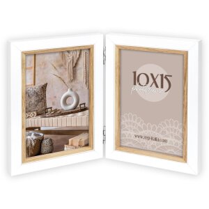 Ayas Houten Dubbel Lijst 2 Fotos 13x18 cm Staand Formaat