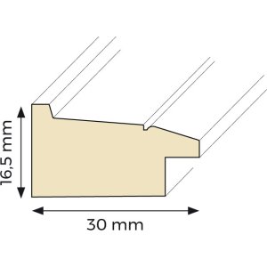 Houten lijst Alma 10x15 cm grijs