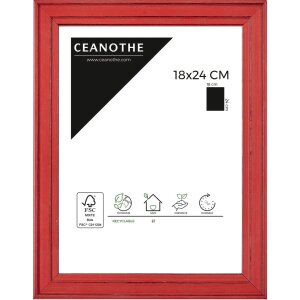 Ceanothe Houten lijst Belle-Ile 18x24 cm rood