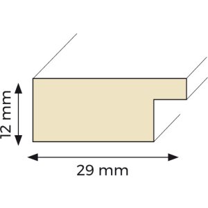 Ceanothe Houten lijst Karma 30x30 cm zwart met passe-partout