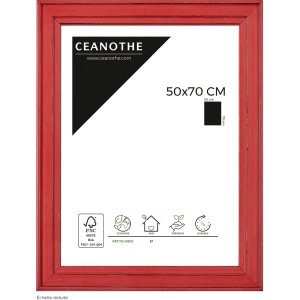 Ceanothe Houten lijst Belle-Ile 50x70 cm rood