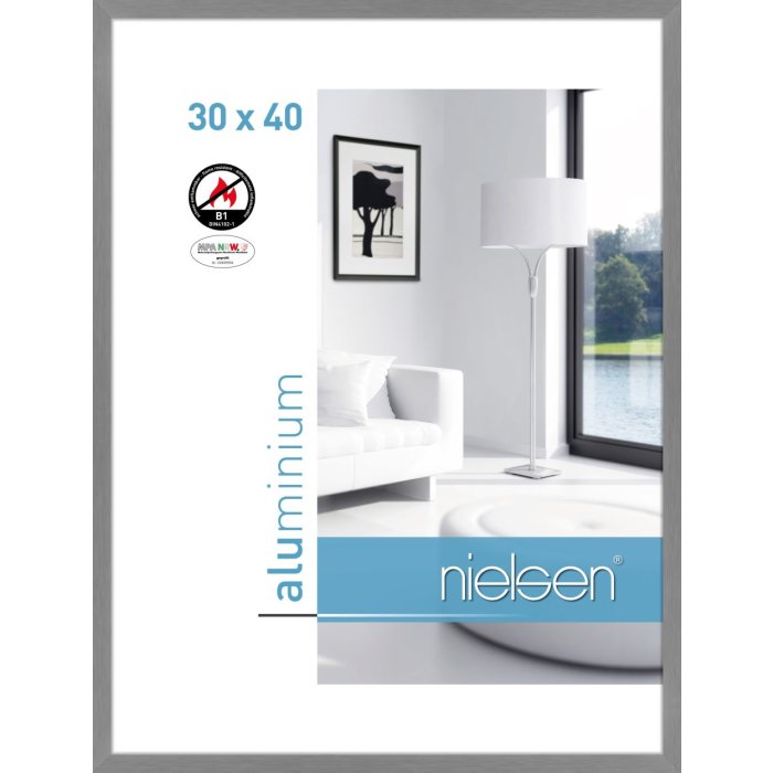 Nielsen Brandwerend kader c2 Structuur Grijs Mat 30x40 cm