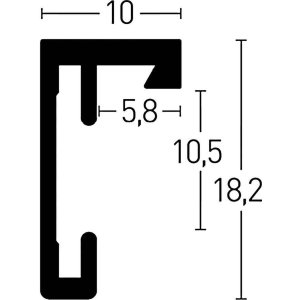 Nielsen Brandwerend kader c2 Structuur Zwart Mat 30x40 cm