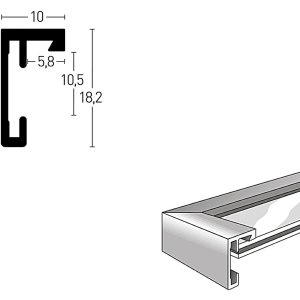 Nielsen Brandwerend kader c2 Structuur Zwart Mat 30x40 cm