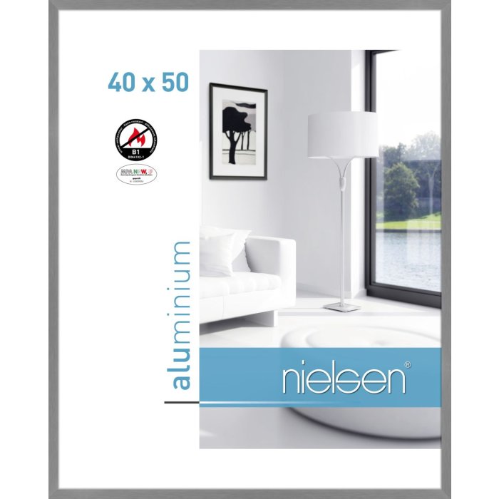 Nielsen Brandwerend kader c2 Structuur Grijs Mat 40x50 cm