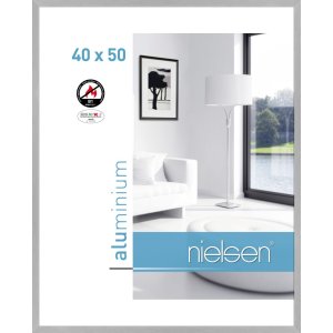 Nielsen Brandwerend kader c2 structuur zilver mat 40x50 cm