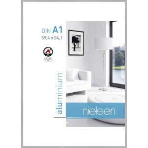 Nielsen Brandwerend kader c2 structuur zilver mat 60x84 cm