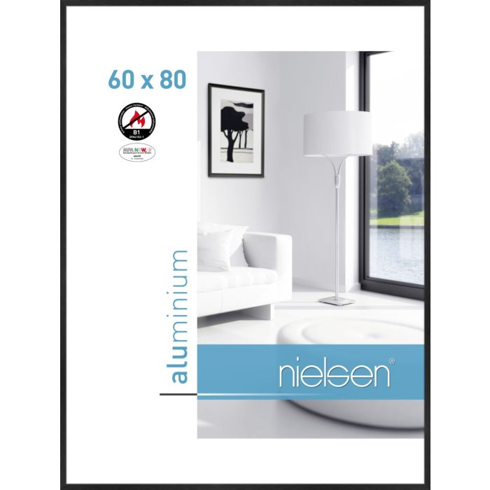 Nielsen Brandwerend kader c2 Structuur Zwart Mat 60x80 cm