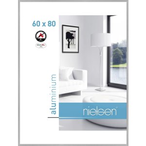 Nielsen Brandwerend kader c2 structuur zilver mat 60x80 cm