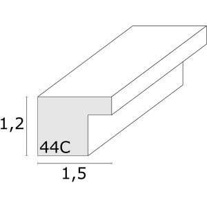 Deknudt Houten lijst s44ch1 eik 30x40 cm met passepartout 10x15 cm