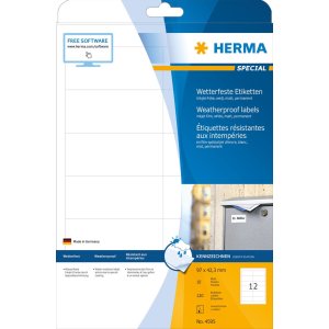 HERMA weerbestendige inkjet-etiketten A4, 97,0 x 42,3 mm,...