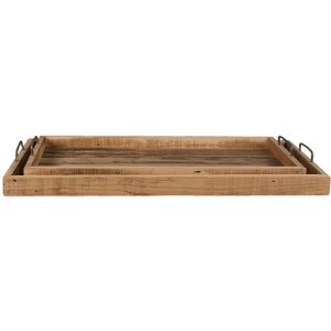 Clayre & Eef 5H0510 Houten Dienbladen Set 81x35x9 -...