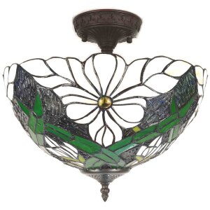 LumiLamp 5LL-6139 Plafondlamp Tiffany Ø 36x35 cm...