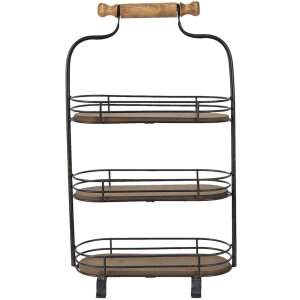 Clayre en Eef 5y0962 Etagere 3 etages Zwart, Bruin...