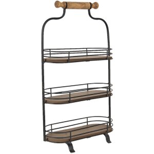 Clayre en Eef 5y0962 Etagere 3 etages Zwart, Bruin...