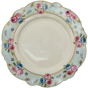 Clayre en Eef 6ce1281 Servies Eetbord Blauw, Wit ø...