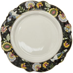 Clayre en Eef 6ce1285 Servies Eetbord Zwart, Wit ø...