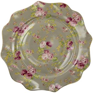 Clayre en Eef 6ce1292 Servies Eetbord Groen ø 28 2 cm