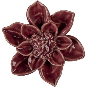 Clayre en Eef 6ce1329 Deco Bloem Rood ø 8x4 cm