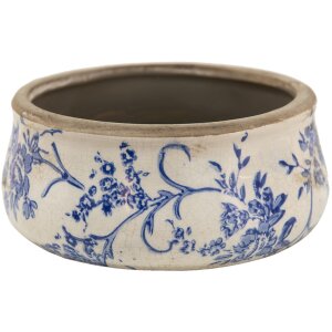 Clayre en Eef 6ce1397l Binnen Bloempot Blauw, Wit...