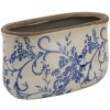 Clayre en Eef 6ce1398m Binnen Bloempot Blauw, Wit 17x10x10 cm