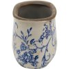 Clayre en Eef 6ce1398m Binnen Bloempot Blauw, Wit 17x10x10 cm