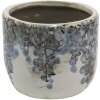 Clayre en Eef 6ce1422s Binnen bloempot Blauw, Beige ø 10x8 cm