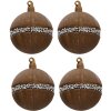 Clayre en Eef 6gl3271 Kerstballen Set van 4 Bruin ø 8 cm