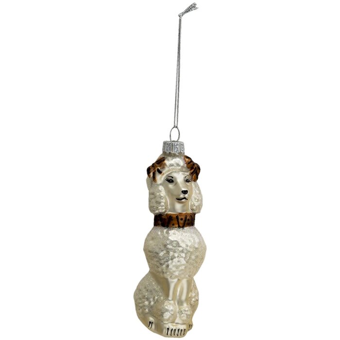 Clayre en Eef 6gl3362 Hanger Sieraden Hond Wit 5x5x14 cm