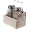 Clayre en Eef 6h2064 Zout en Peper Set van 2 Bruin 11x6x12 cm