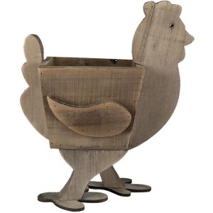 Clayre en Eef 6h2096 Binnen Bloempot Kip Bruin 35x18x40 cm