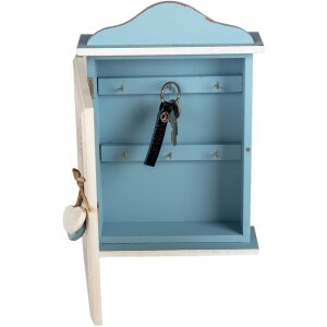 Clayre en Eef 6h2127 Sleuteldoos Blauw 21x7x31 cm