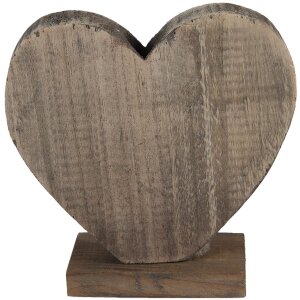 Clayre en Eef 6h2137 Deco Hart Bruin 19x7x19 cm