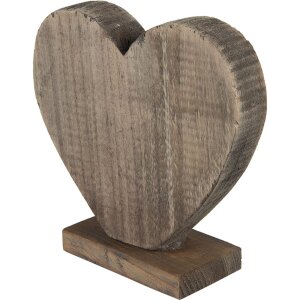 Clayre en Eef 6h2137 Deco Hart Bruin 19x7x19 cm