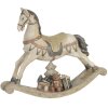 Clayre en Eef 6pr0036 Kerstdecoratie Nog Schommelend Paard Wit 22x5x19 cm