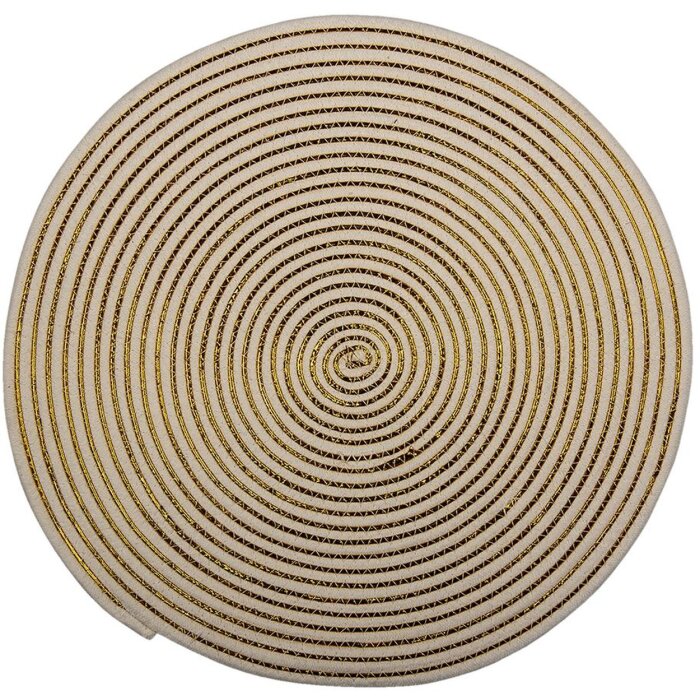 Clayre en Eef 6ro0530 Placemat Rattan Wit ø 51x1 cm